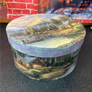 Thomas Kinkade Cabin by the Lake Art Box
